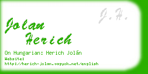 jolan herich business card